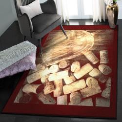 Wine Art Deco Rug, Rustic Wine GS CL Rug