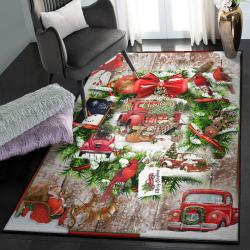 Xmas Art Deco Rug, Beautiful Christmas Wreath Rug