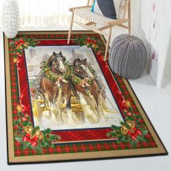 Xmas Indoor Outdoor Carpet, Horse Christmas Rug