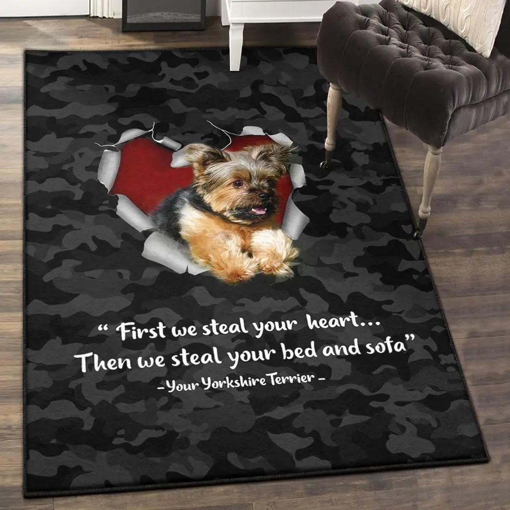 Yorkshire Terrier Modern Area Rugs, Yorkshire Terrier Rug