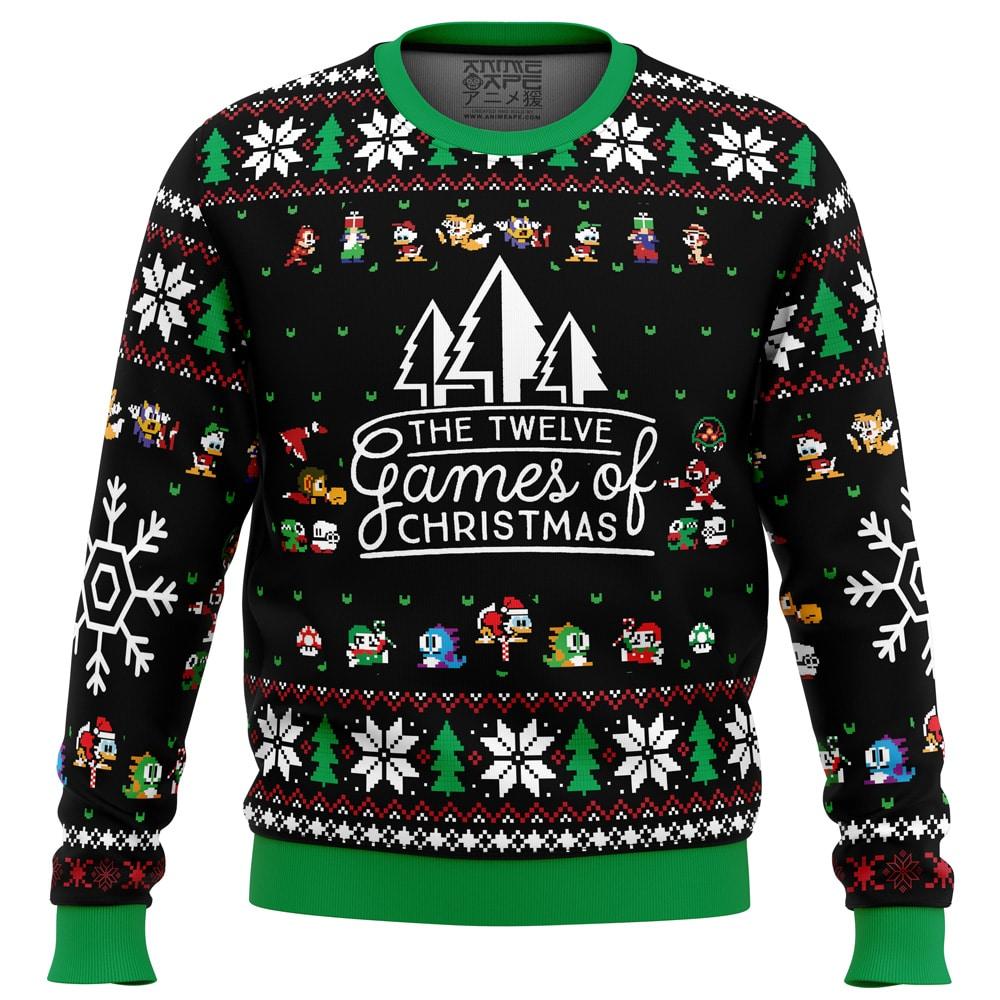 12 Games of Christmas Ugly Christmas Sweater Perfect And Unique Gifts For Adults Kids On Christmas