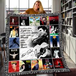 Music Elvis Presley Album Covers 2022 Movie Quilt Fleece Sherpa Blanket Perfect Gifts For Family On Christmas