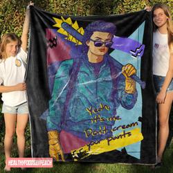 Movie Steve Harrington Stranger Things 4 Quilt Fleece Sherpa Blanket Perfect Gifts For Family On Christmas