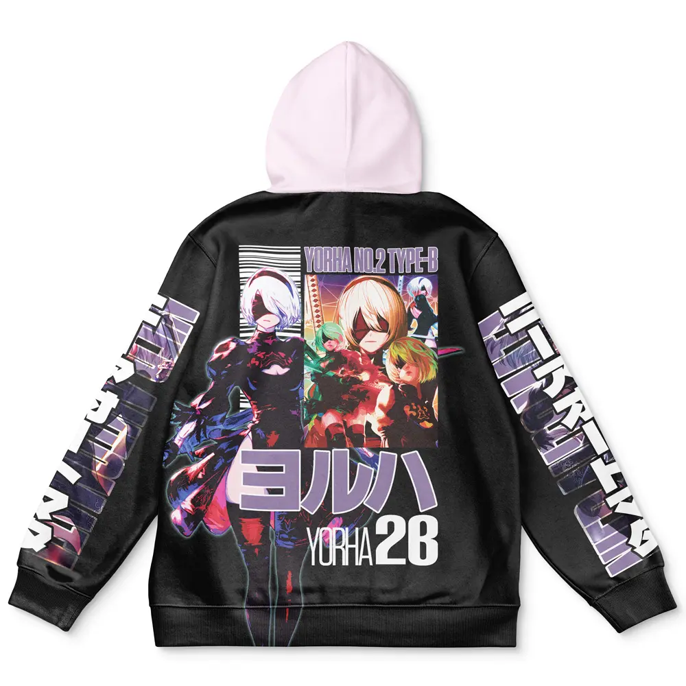 Anime 2B Nier Automata Streetwear Hoodie Perfect And Unique Gifts For Otaku Anime Fans On Christmas