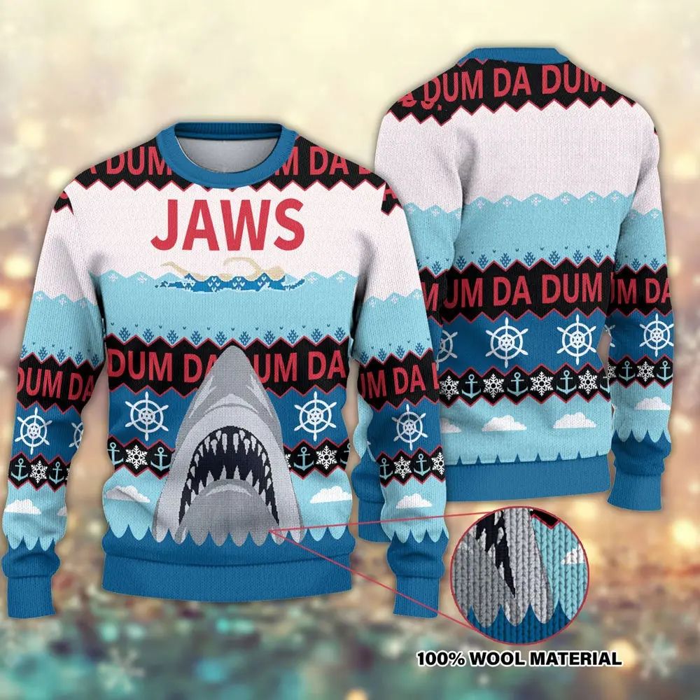 Shark Ugly Christmas Sweater Perfect And Unique Gifts For Adults Kids On Christmas Holiday