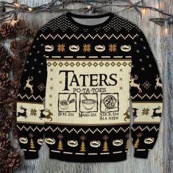 Taters Potatoes Ugly Christmas Sweater Perfect And Unique Gifts For Adults Kids On Christmas
