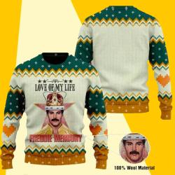 Love Of My Life Freddie Mercury Christmas Sweater Perfect And Unique Gifts For Adults Kids On Christmas