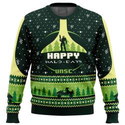 Happy Halo-days Halo Ugly Christmas Sweater Perfect And Unique Gifts For Adults Kids On Christmas