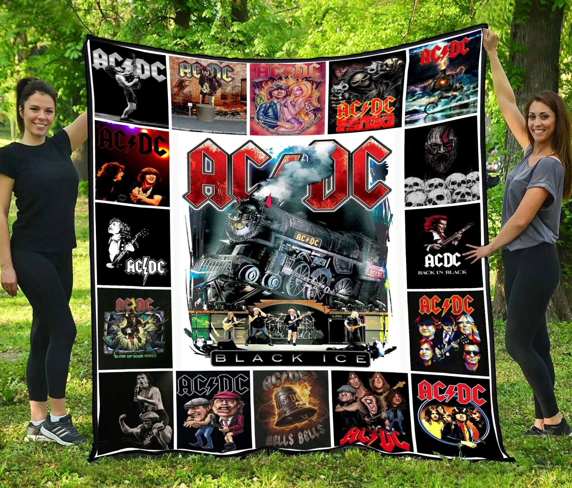 Music ACDC Rock Band Music Lover Family Birthday Gift Blankert Perfect Gifts For Family On Christmas