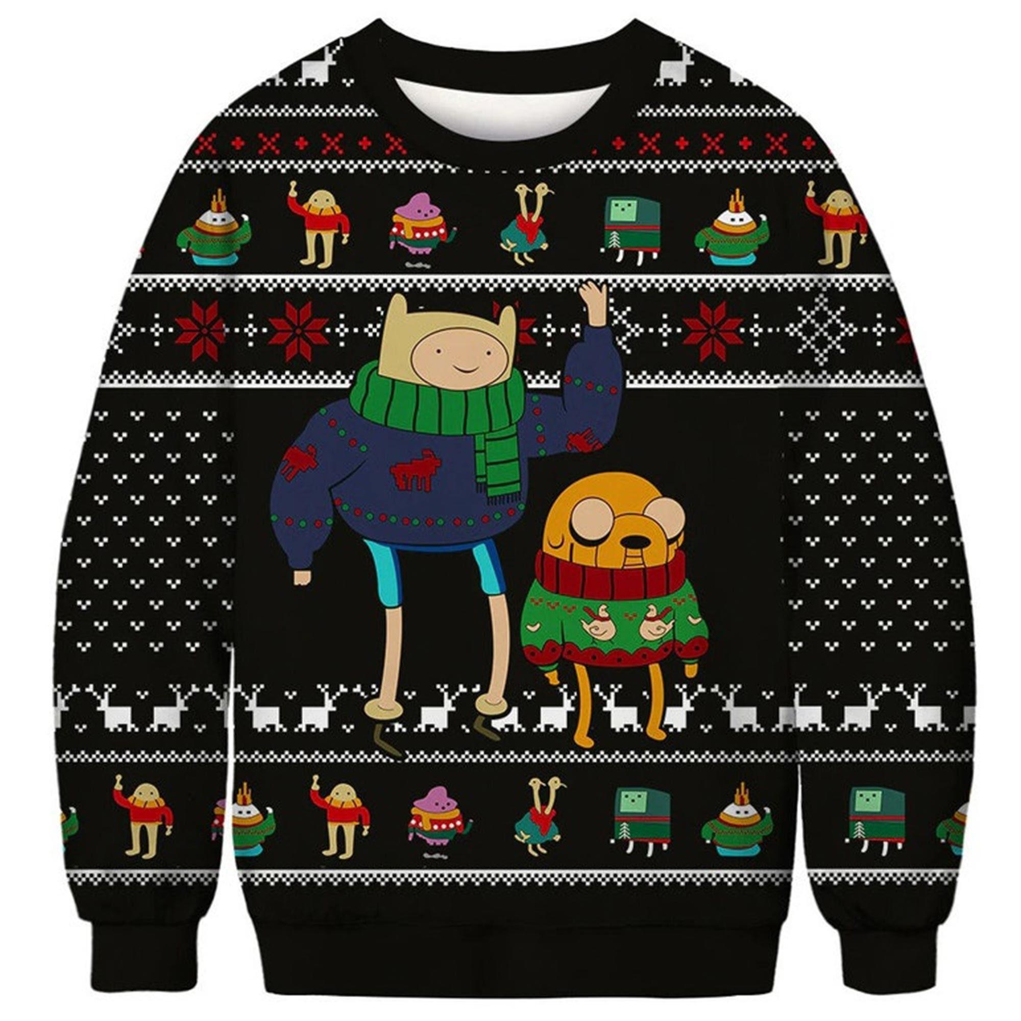 Adventure Time Ugly Christmas Sweater Perfect And Unique Gifts For Adults Kids On Christmas