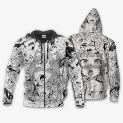 Anime Ahegao Hoodie Custom Anime Girls Shirts For Otaku Fans Perfect And Unique Gifts For Otaku Anime Fans On Christmas