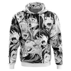Anime Ahegao Manga Collage Hoodie Perfect And Unique Gifts For Otaku Anime Fans On Christmas