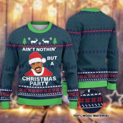 Ain't Nothing But A Christmas Party Tupac Hiphop Sweater Perfect And Unique Gifts For Adults Kids On Christmas