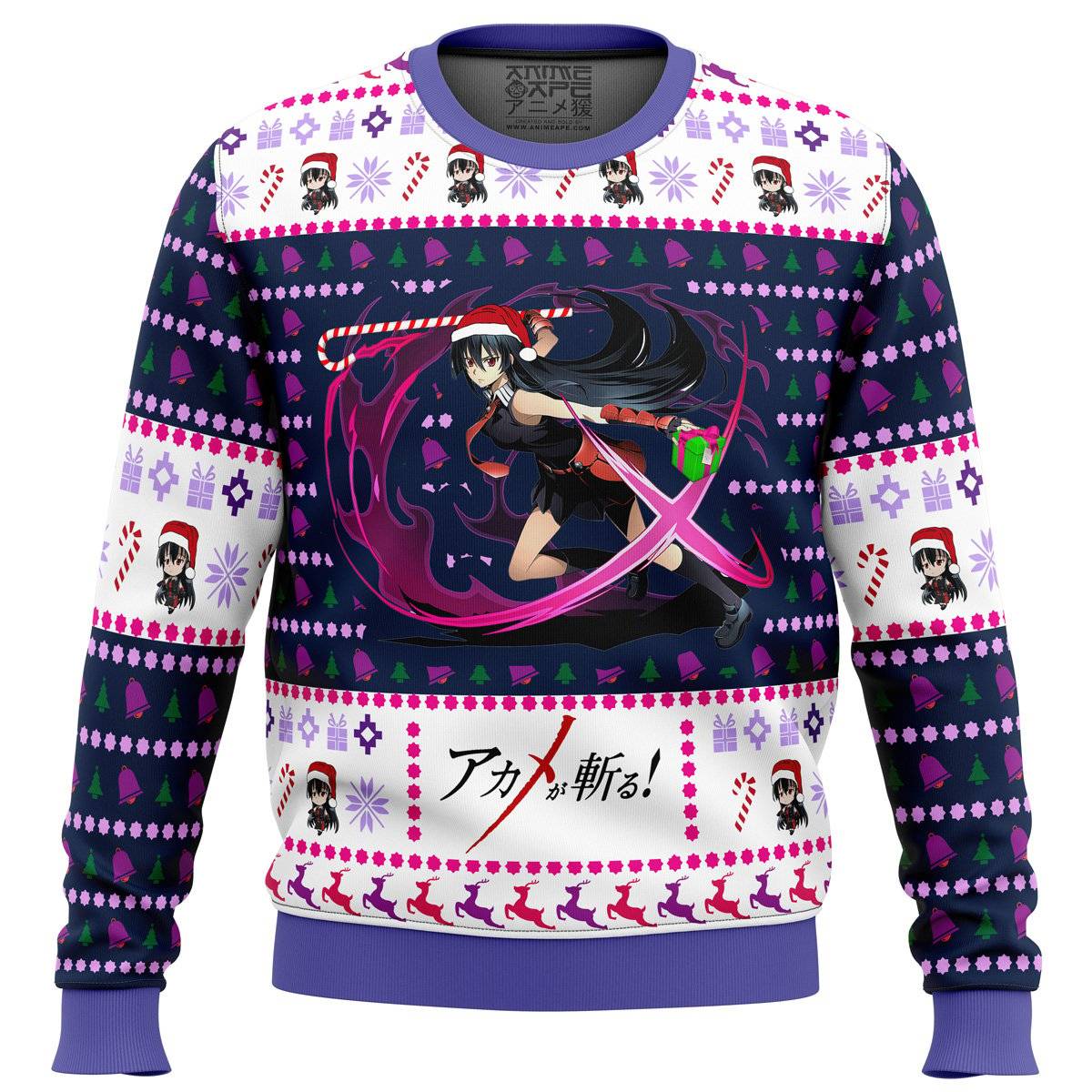 Akame ga Kill Akame Christmas Attack Ugly Christmas Sweater Perfect And Unique Gifts For Adults Kids On Christmas