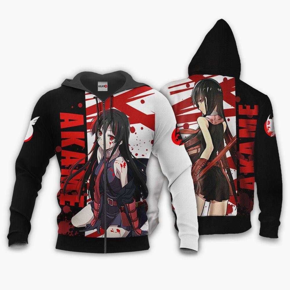 Anime Akame Hoodie Custom Anime Akame ga Kill Perfect And Unique Gifts For Otaku Anime Fans On Christmas