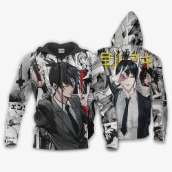 Anime Aki Hayakawa Hoodie Custom Manga Style Chainsaw Man Perfect And Unique Gifts For Otaku Anime Fans On Christmas