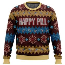 Akira Happy Pill Ugly Christmas Sweater Perfect And Unique Gifts For Adults Kids On Christmas