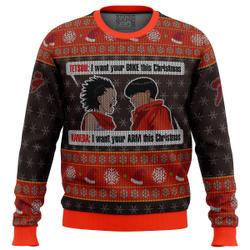 Akira Tetsou Shima and Shotaro Kaneda Ugly Christmas Sweater Perfect And Unique Gifts For Adults Kids On Christmas
