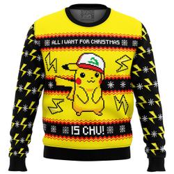 All I Want For Christmas Is CHU! Ugly Christmas Sweater Perfect And Unique Gifts For Adults Kids On Christmas