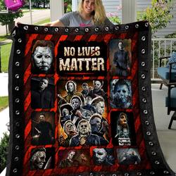 Movie All Season Michael Myers Fleece Sherpa Blanket Perfect And Unique Gifts For Family On Christmas