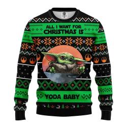 All Want Baby Yoda Noel Christmas Ugly Sweater Perfect And Unique Gifts For Adults Kids On Christmas