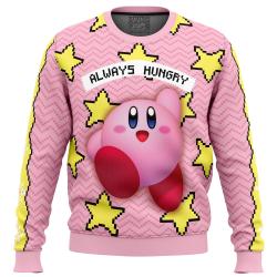 Always Hungry Kirby Ugly Christmas Sweater Perfect And Unique Gifts For Adults Kids On Christmas