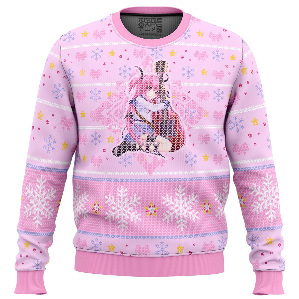 Angel Beats Yui Loves Guitar Ugly Christmas Sweater Perfect And Unique Gifts For Adults Kids On Christmas