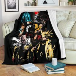 Anime Heroes Premium Fleece Sherpa Blanket Perfect And Unique Gifts For Family On Christmas