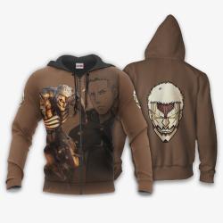 Anime AOT Armored Titan Hoodie Shirt Attack On Titan Anime Zip Jacket Perfect And Unique Gifts For Otaku Anime Fans On Christmas