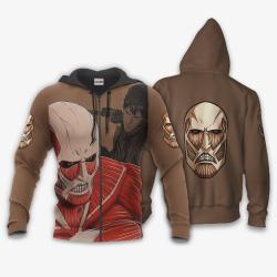 Anime AOT Giant Titan Hoodie Shirt Attack On Titan Anime Zip Jacket Perfect And Unique Gifts For Otaku Anime Fans On Christmas