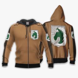 Anime AOT Military Police Uniform Costume Hoodie Attack On Titan Anime Shirt Jacket Perfect And Unique Gifts For Otaku On Christmas