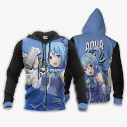 Anime Aqua KonoSuba Hoodie Perfect And Unique Gifts For Otaku Anime Fans On Christmas
