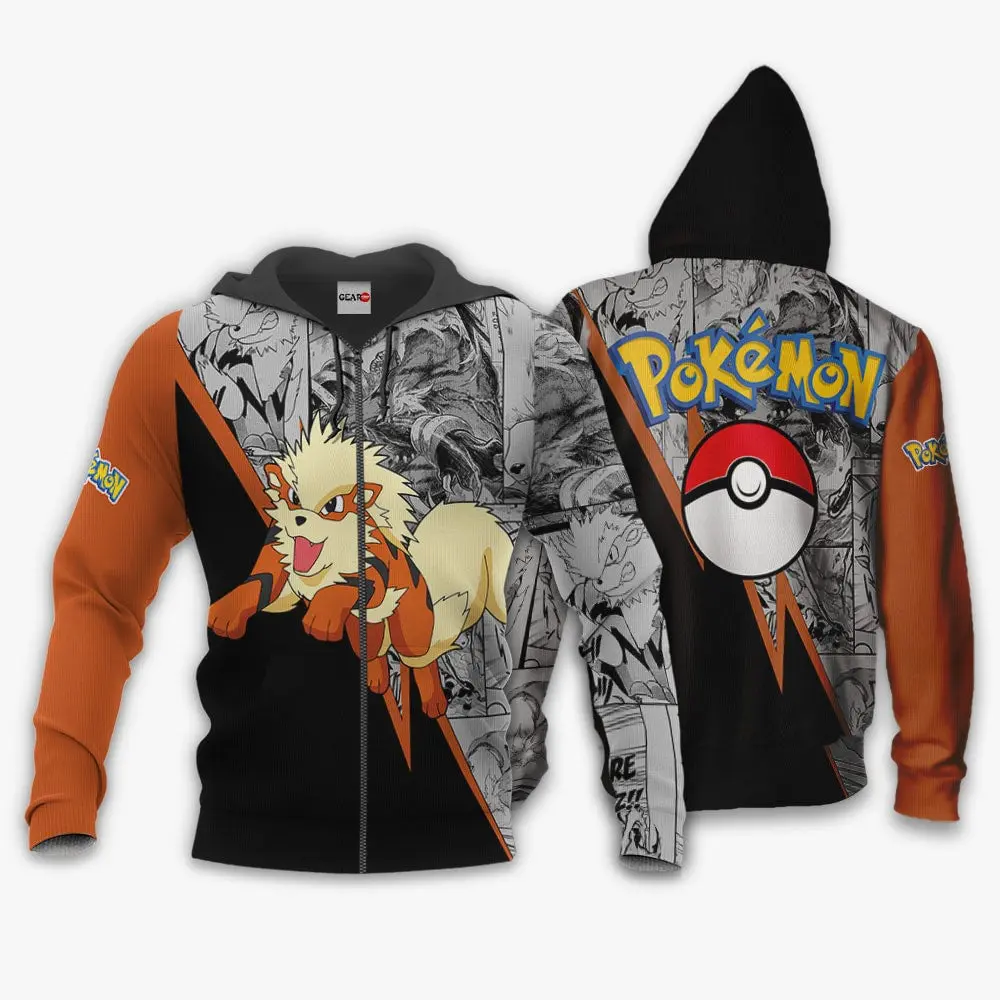 Anime Arcanine Hoodie Custom Anime Mix Manga Perfect And Unique Gifts For Otaku Anime Fans On Christmas