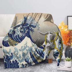 Anime Arceus Vs Dialga Pokemon The Great Wave Premium Fleece Sherpa Blanket Perfect Gifts For Family On Christmas