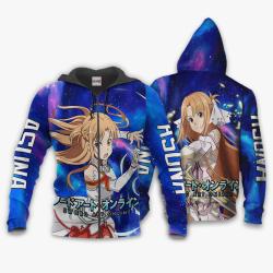 Anime Asuna Hoodie Sword Art Online Custom Anime Galaxy Style Perfect And Unique Gifts For Otaku Anime Fans On Christmas