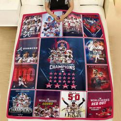 NFL Atlanta Champions 2021 Quilt Fleece Sherpa Blanket Perfect And Unique Gifts For Family On Christmas