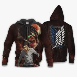 Anime Attack On Tian Eren Yeager Hoodie AOT Final Season Anime Shirt Perfect And Unique Gifts For Otaku Anime Fans On Christmas