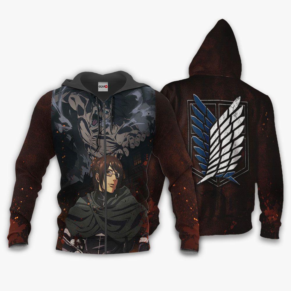 Anime Attack On Tian Hange Zoe Hoodie AOT Final Season Anime Shirt Perfect And Unique Gifts For Otaku Anime Fans On Christmas