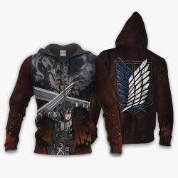 Anime Attack On Tian Mikasa Ackerman Hoodie AOT Final Season Anime Shirt Perfect And Unique Gifts For Otaku On Christmas