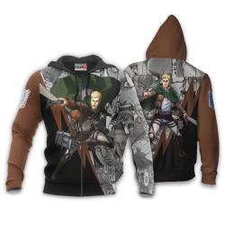 Anime Erwin Smith Hoodie Custom Attack On Titan Anime Manga Style Perfect And Unique Gifts For Otaku Anime Fans On Christmas