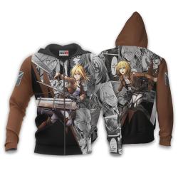 Anime Krista Lenz Hoodie Custom Attack On Titan Anime Manga Style Perfect And Unique Gifts For Otaku Anime Fans On Christmas