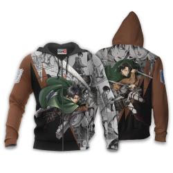 Anime Levi Ackerman Hoodie Custom Attack On Titan Anime Manga Style Perfect And Unique Gifts For Otaku Anime Fans On Christmas