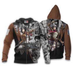 Anime Mikasa Ackerman Hoodie Custom Attack On Titan Anime Manga Style Perfect And Unique Gifts For Otaku Anime Fans On Christmas