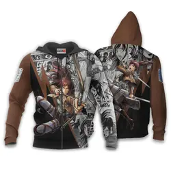 Anime Sasha Blouse Hoodie Custom Attack On Titan Anime Manga Style Perfect And Unique Gifts For Otaku Anime Fans On Christmas