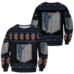 Attack On Titan Shirt Scout Ugly Christmas Sweater Jacket Costume Perfect And Unique Gifts For Adults Kids On Christmas