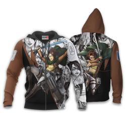 Anime Zoe Hange Hoodie Custom Attack On Titan Anime Manga Style Perfect And Unique Gifts For Otaku Anime Fans On Christmas