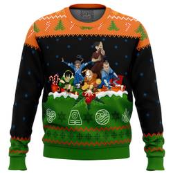 Avatar the Last Airbender On the Chimney Top Ugly Christmas Sweater Perfect And Unique Gifts For Adults Kids On Christmas