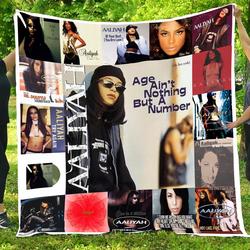 Music Baby Girl Aaliyah Albums Quilt Fleece Sherpa Blanket Perfect Gifts For Family On Christmas