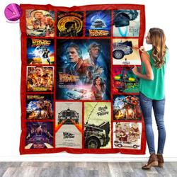 Movie Back To The Future Movie Fleece Sherpa Blanket Perfect And Unique Gifts For Family On Christmas