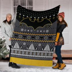 Movie Batman Art Ugly Christmas Custom Fleece Sherpa Blanket Home Decor Perfect Gifts For Family On Christmas